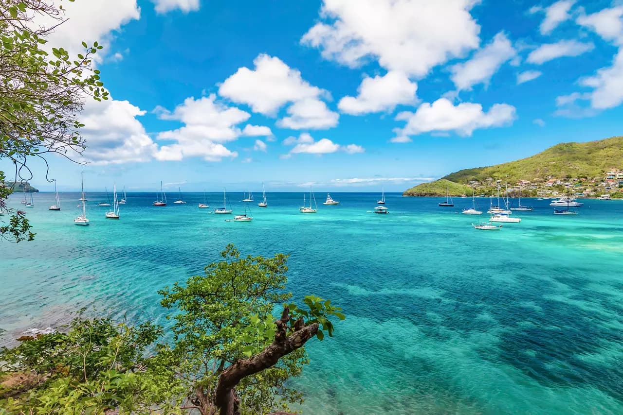 Una vista panoramica su acque turchesi e paesaggi lussureggianti a Saint Vincent e Grenadine | MSC Crociere